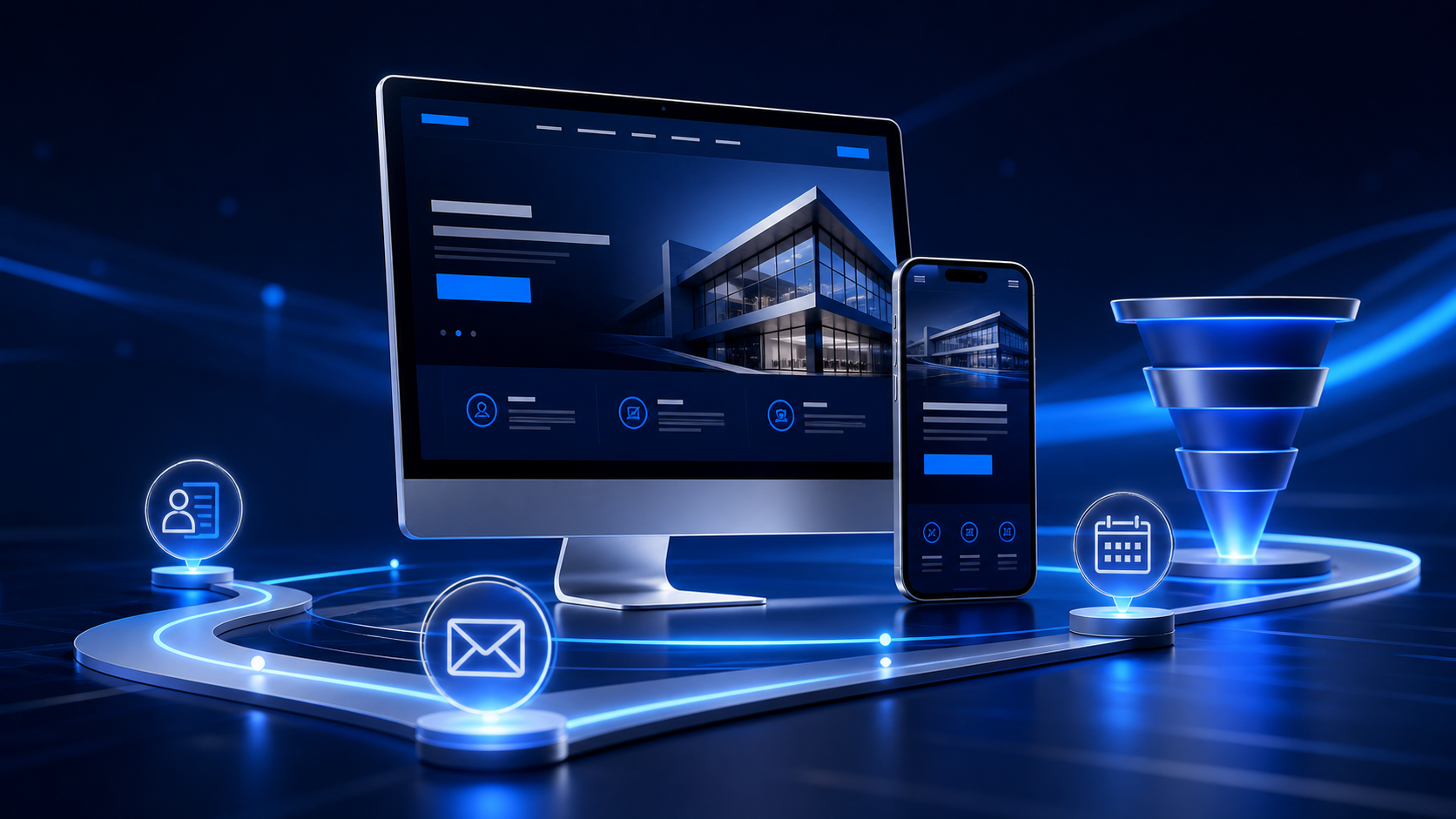Managed business website and conversion system