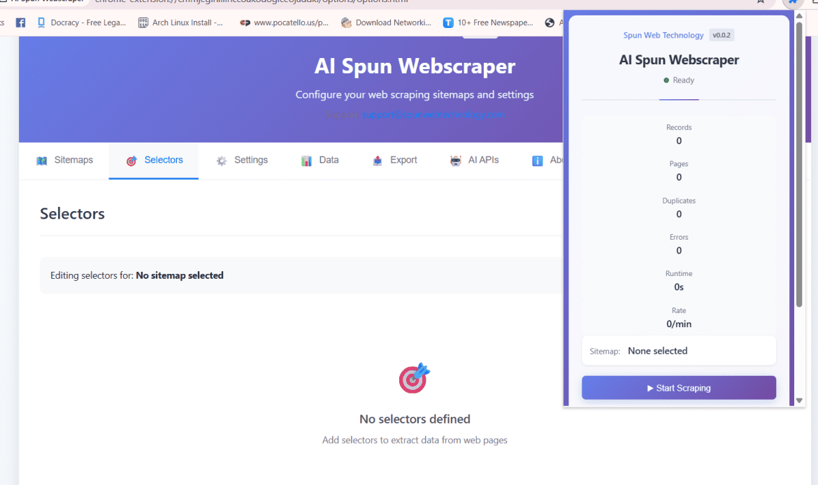 AI Spun Webscraper