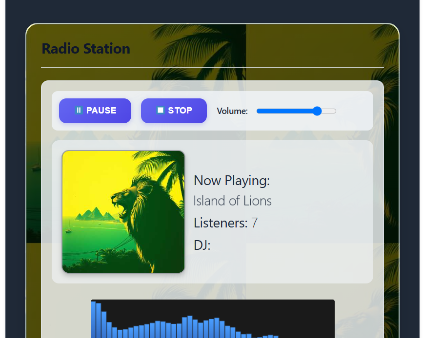 Airwave Audio Player Matrix — Now Playing & artwork