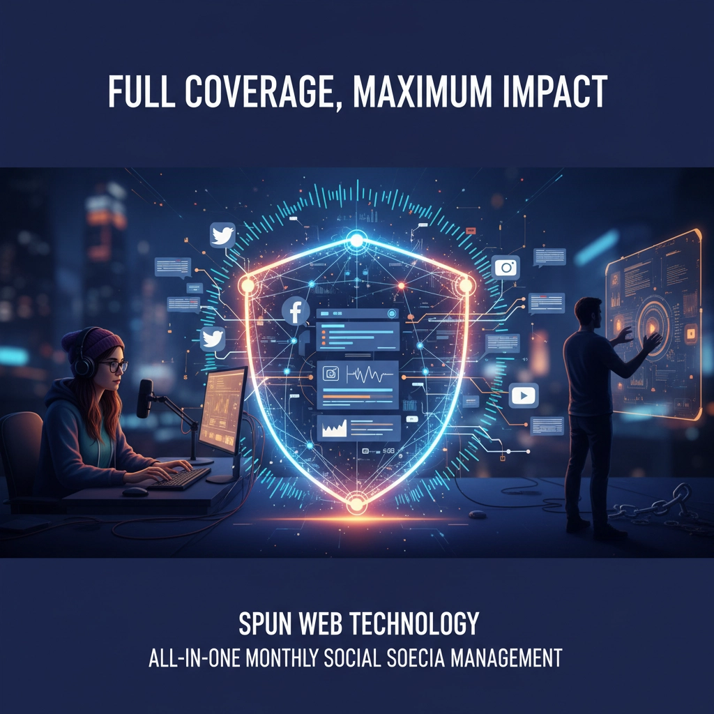 All-in-One Monthly Social Media Management from Spun Web Technology: Full Coverage, Maximum Impact